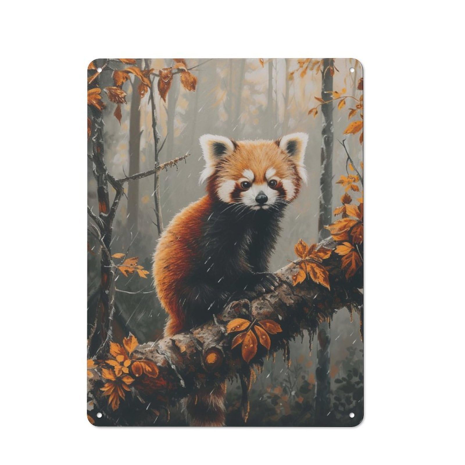 Junmoney Autumn Mists Guardian Vintage Metal Wall Decor 40X30cm, Garage Metal Sign For Garage, Workshop, Shed Or Utility Room