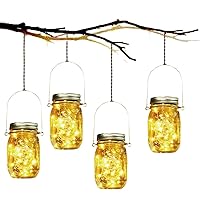 Lampada Solare, 4 Pezzi Lampade Solari Barattolo di Vetro Illuminante Impermeabile