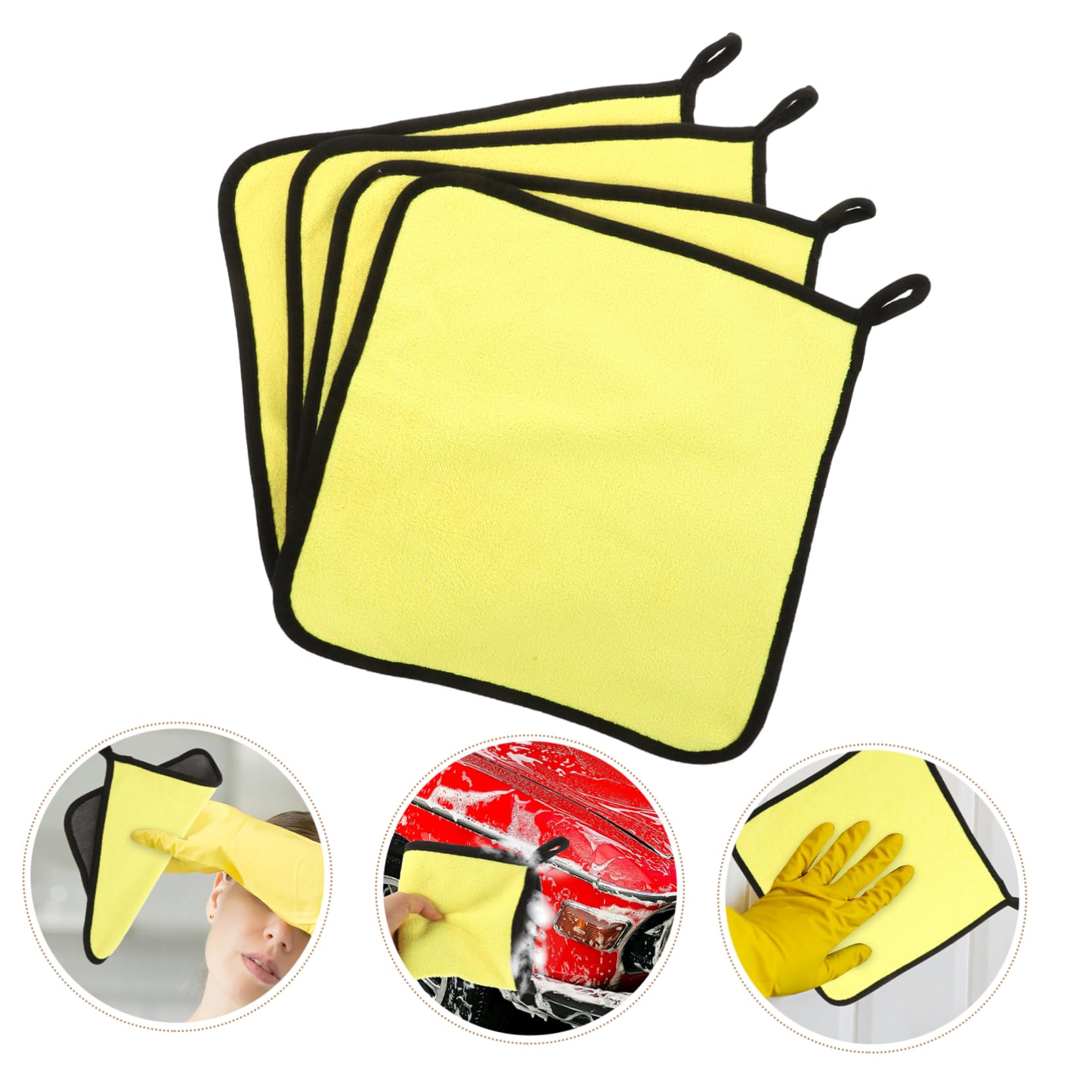 NULYLU 4pcs Pool Cleaning Cloth Billiard Towel Pool Stick Accessories Snooker Cleaning Towel Slicker