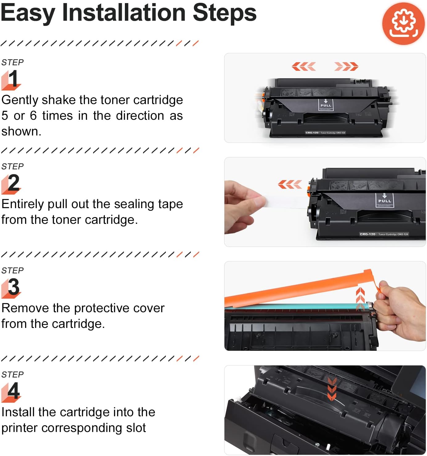 v4ink 2PK Compatible 120 Toner Cartridge Replacement for Canon 120 CRG-120 2617B001AA Toner High Yield Black Ink for Canon ImageCLASS D1100 D1120 D1320 D1350 D1150 D1180 D1170 D1370 Printer