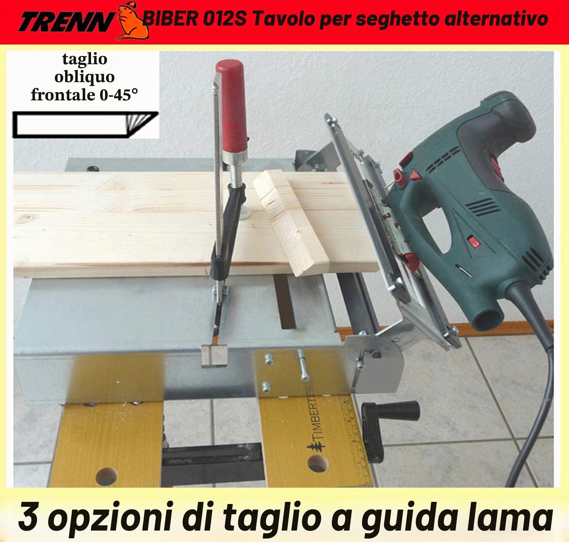 SEGHETTO ALTERNATIVO Banco sega taglio Beaver 012s tavolo per lame per seghetto alternativo come laminato Schneider, Legno Pannelli rimanenza di assi sega