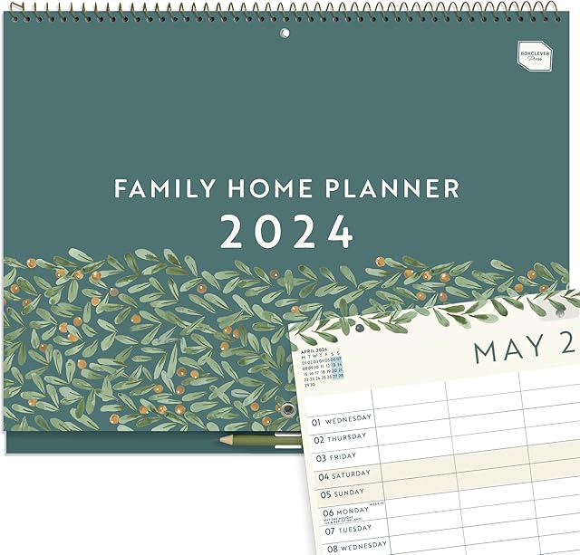 Boxclever Press Family Home Planner 2024. Family Calendar 2024 with 6 Columns runs Now until December 2024. Large 2024 Calendar Month to View for Busy Homes. Calendar 2024 UK with Tabs & Stickers