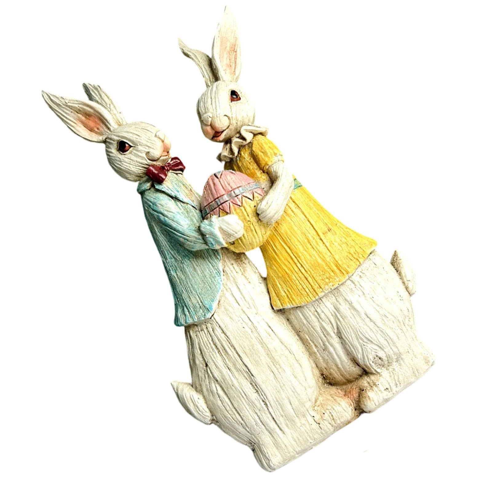 Osniyaw Multicolor Spring Theme Collectible Rabbit Figure With Eggs, Festive Statue For Bookshelves And Entrance Area Desktop Decorations, Traditional Easter Gift