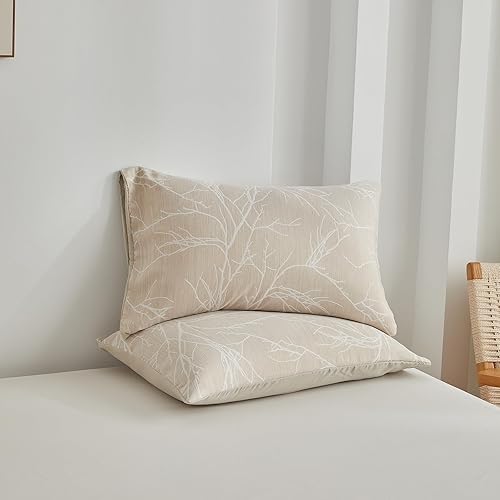 Miniatura 7 de ARYURBU Juego de funda de edredón tamaño Queen, 3 piezas de microfibra de doble hilo jacquard, transpirable, ultrasuave, juego de ropa de cama con 2