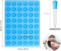 Vista 2 de JOERSH Moldes redondos de silicona para donas, tamaño pequeño, para caramelos duros, gomitas, caramelos, chocolate, fondant, lazo de frutas