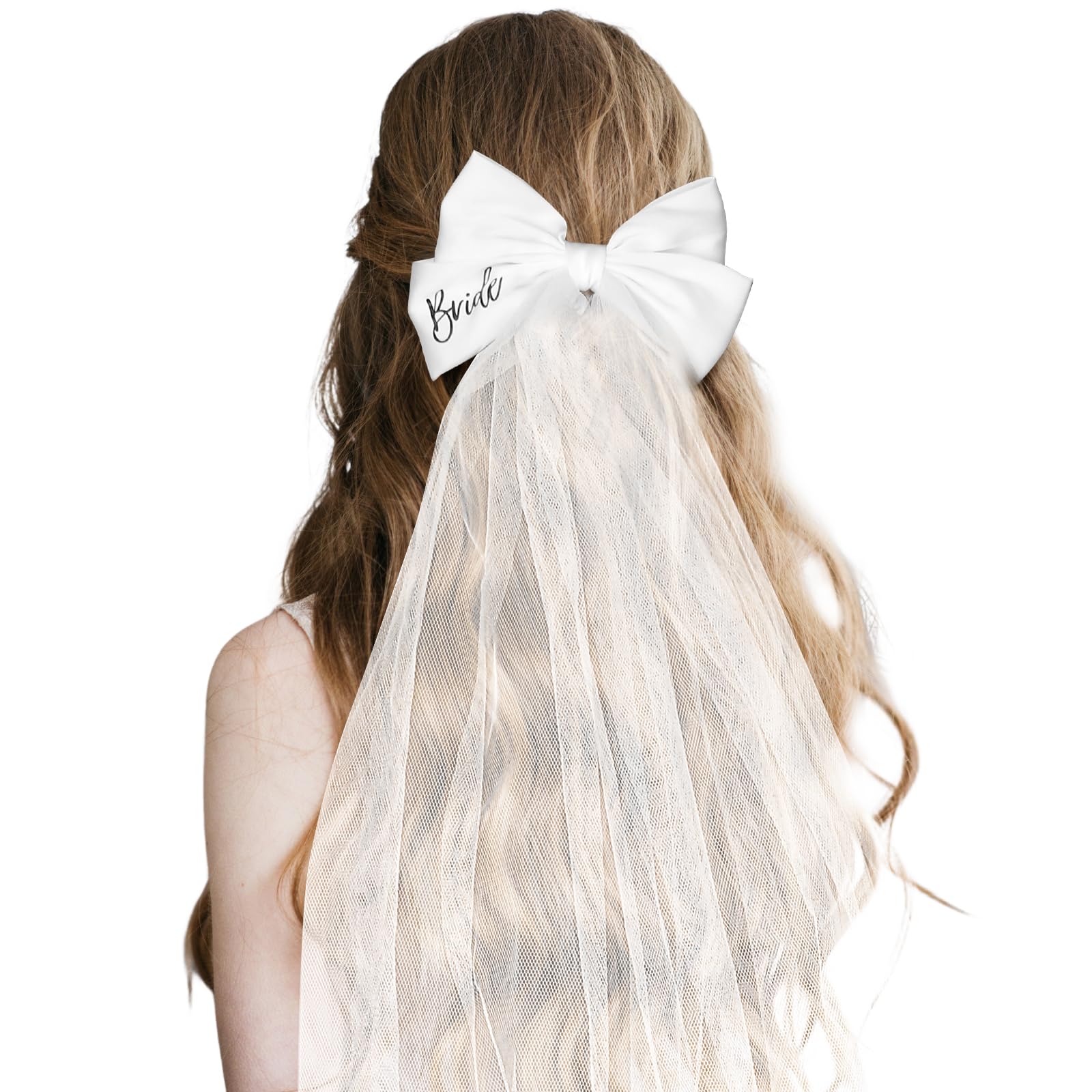 Amazon.com: Vovii Bride Bow Veil for Brides - Bridal Hair 
