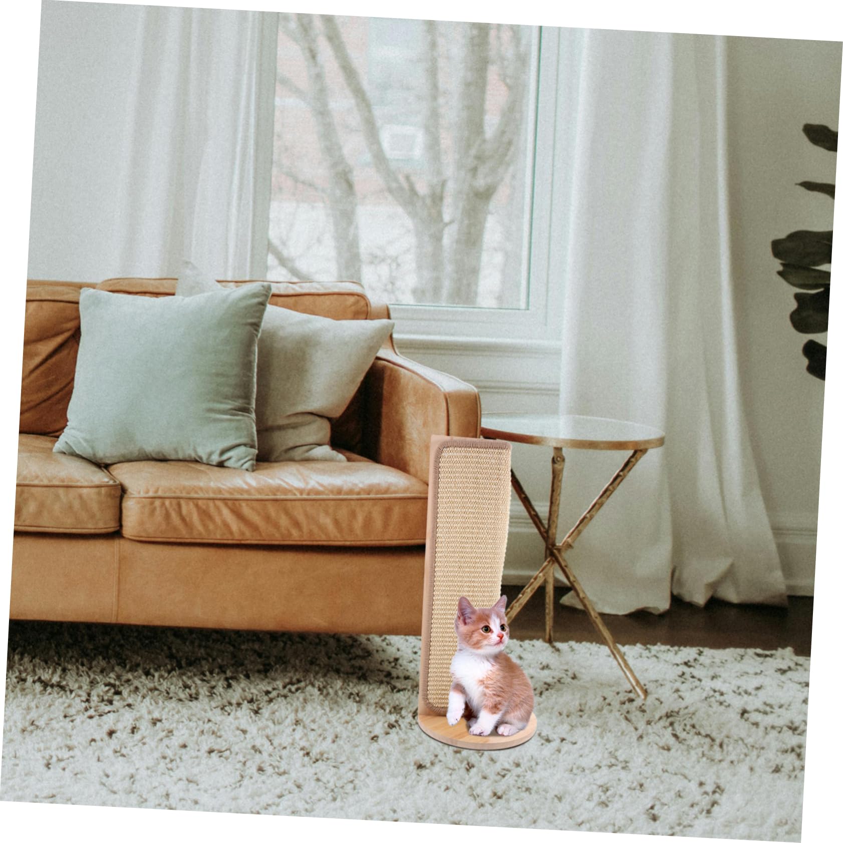 ORFOFE Protector De Muebles para Gatos Rascador De Sisal Natural, Alfombrilla Rascadora para Esquinas, Tamaño Mediano, Protección para Sofá y Pared, Adecuado para Gatos De Interior y Gatitos