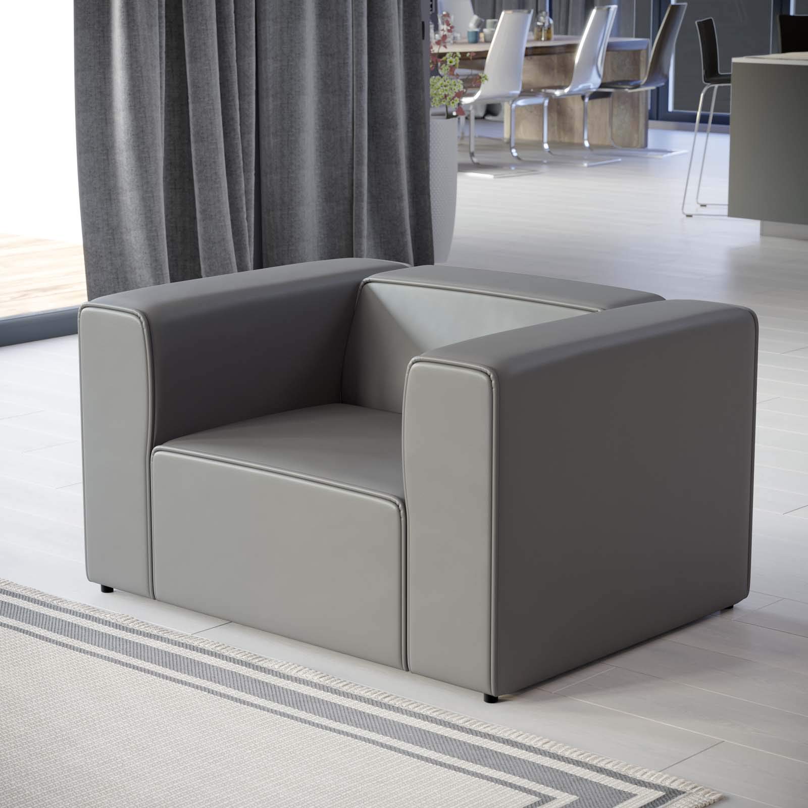 Modway Grey / Contemporary / Armchair Chairs