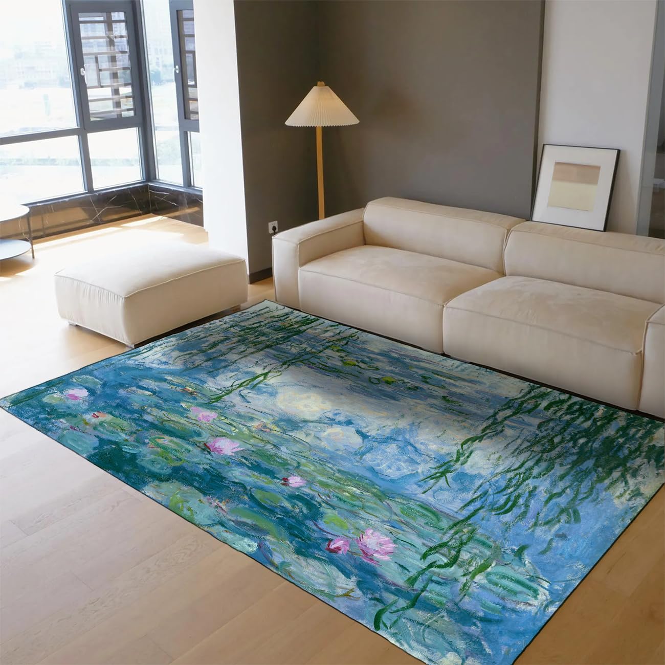 Dywaniki o wymiarach 80 x 150 cm, zmywalny, antypoślizgowy spód, lilia
