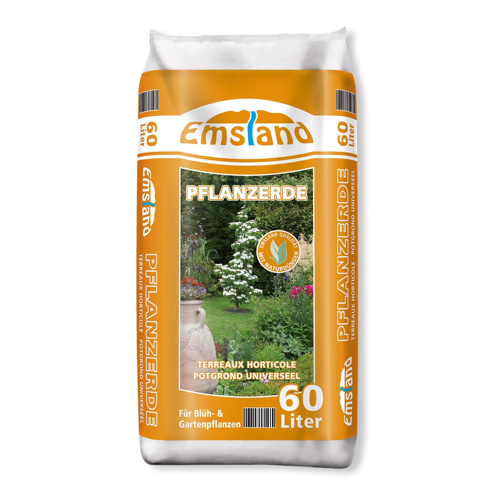 Pflanzerde 60 l Universalerde Garten Balkon Blumenerde gebrauchsfertig | Nährstoffreich, für Anzucht und Umtopfen, hohe Wasserspeicherung, Gartenerde, Blumenerde Mischung, vielseitige Anwendung