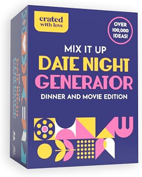 Date Night Ideas Generator Card Game - 100,000 Exciting Dinner Movie Challenges for Couples, Unique Gifts for Bridal Shower, Marriage, Newlywed, Ultimate Date Night for Adventure, Romance, Intimacy