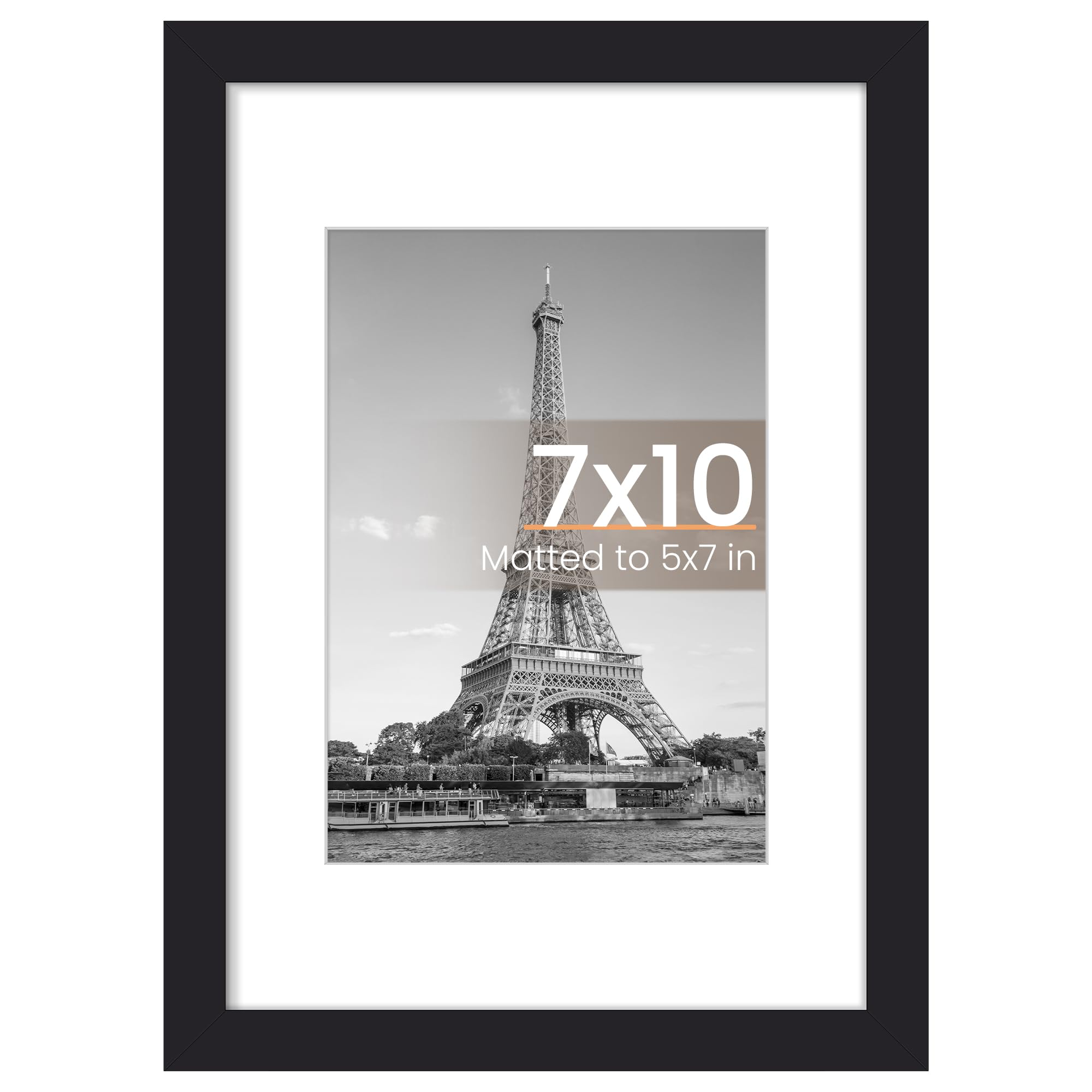 upsimples 7x10 Picture Frame, Wall Decor Photo Frames, Black 1 Pack