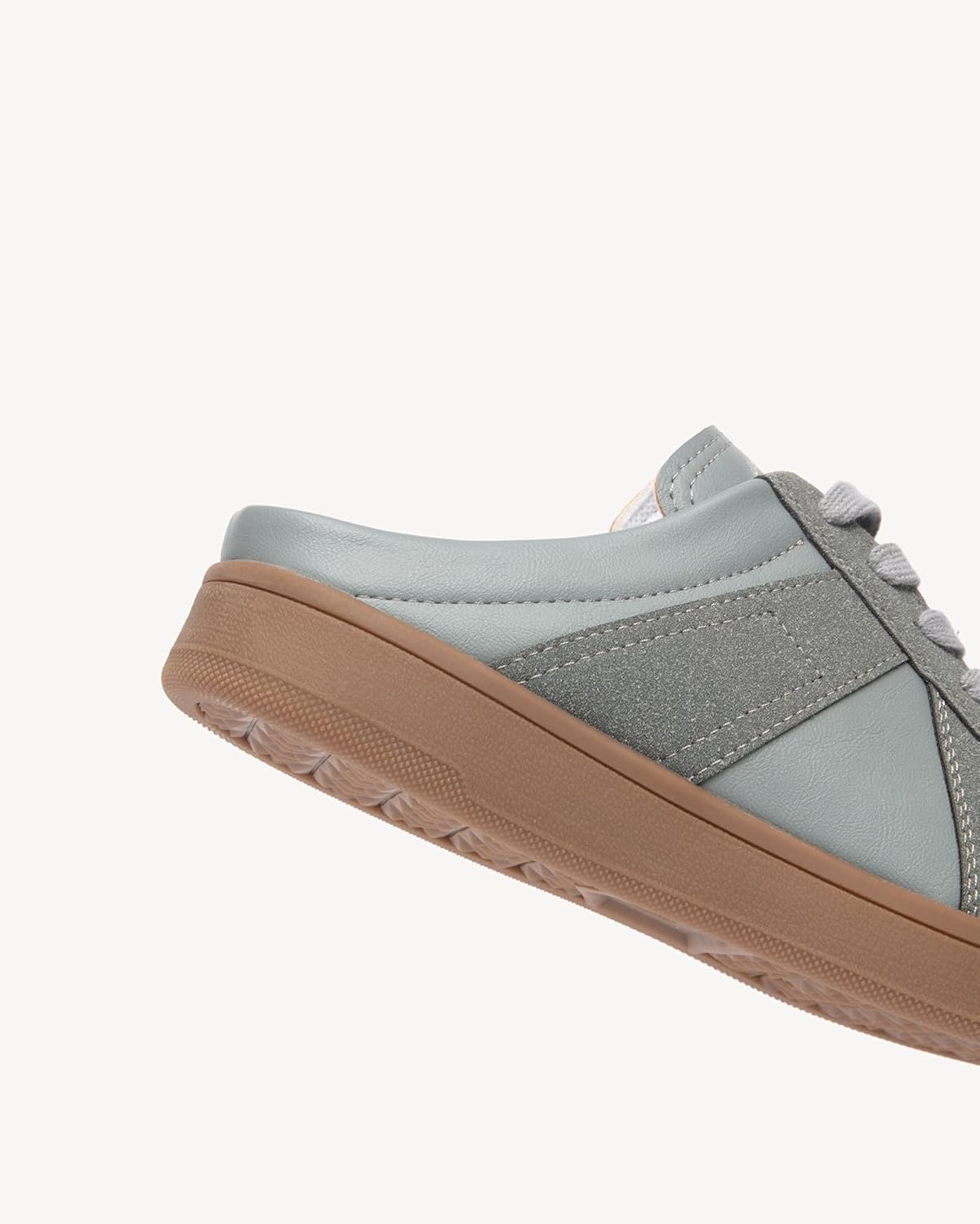 NEWBELLA Women's Lace-Up Mule Sneakers Fashionable Backless Sneakers for Women - Image 4