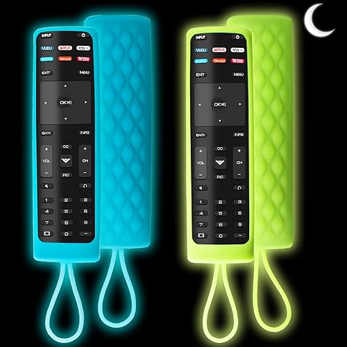 Paquete de 2 fundas para control remoto Vizio, compatible con Vizio Remote Case XRT136  XRT140 Series Universal Smart TV Control Funda de silicona