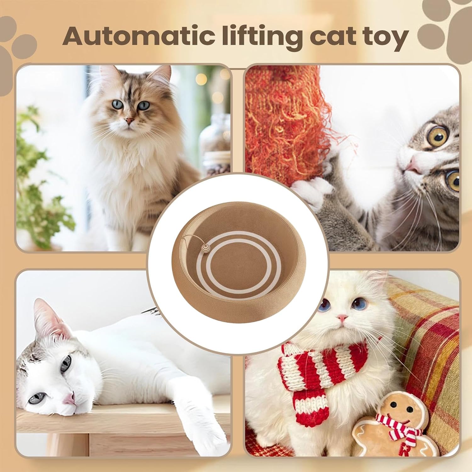 Cat Scratcher Nest,Sisal Scratching Bowl Furniture Protection | Indoor Cat Scratcher Toy - for Home Apartment Living Room Bedroom Floor Couch