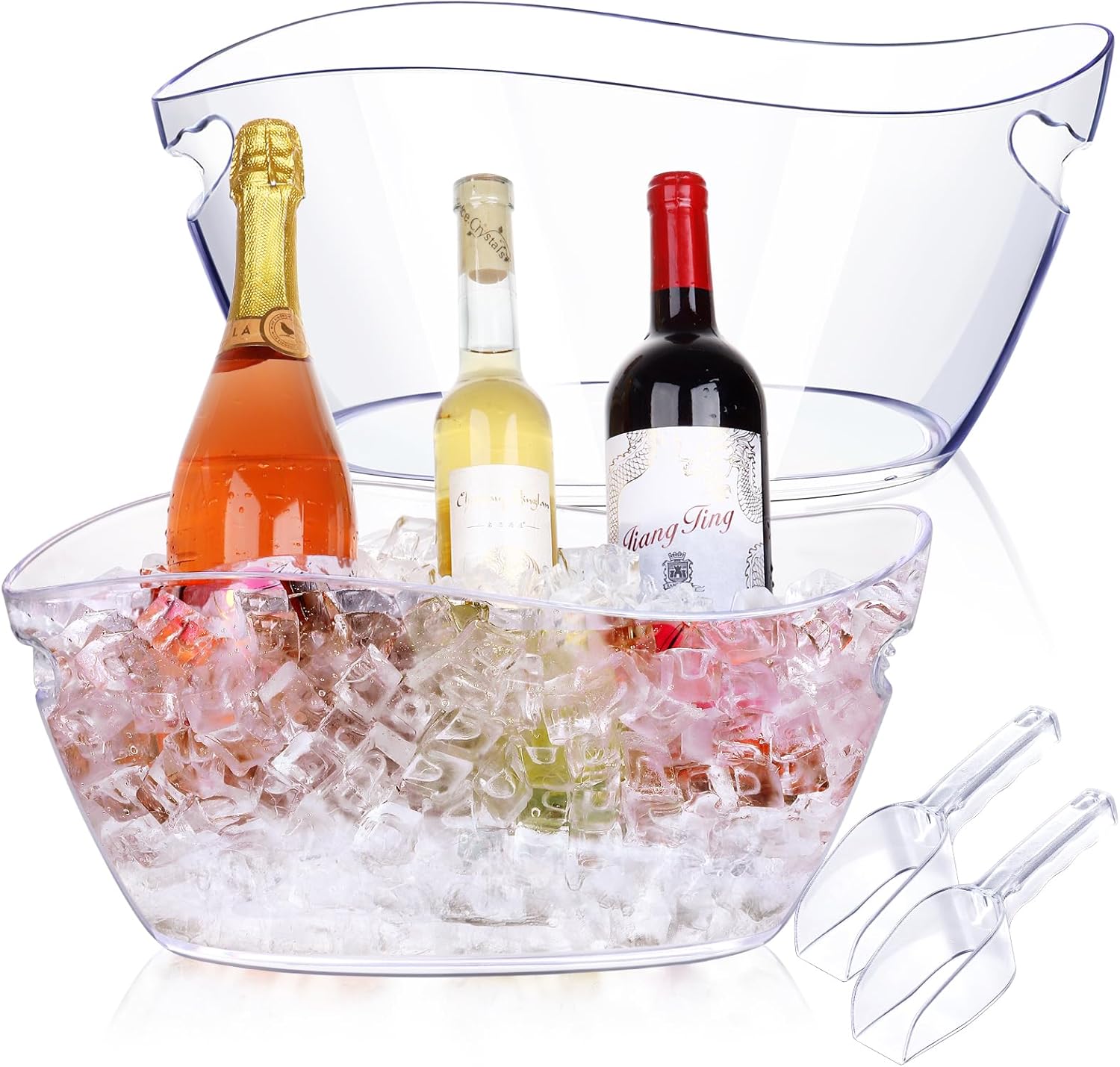 Amazon.com: Ice Buckets for Parties, 6.5L Beverage Tub 2pcs Christmas ...