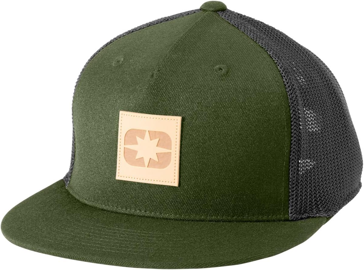 Polaris Leather Patch Cap, Breathable Mesh Back, Adjustable Snapback Fit