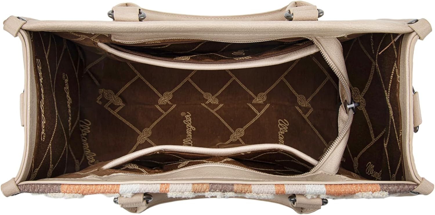 Wrangler Chenille Tote Bag for Women Western Women's Crossbody Handbags Aztec Top-handle Bags