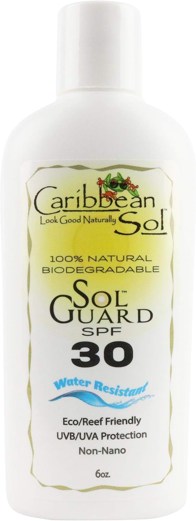 Sol Guard SPF 30 Natural Water Resistant Sun Block, 6 Ounce