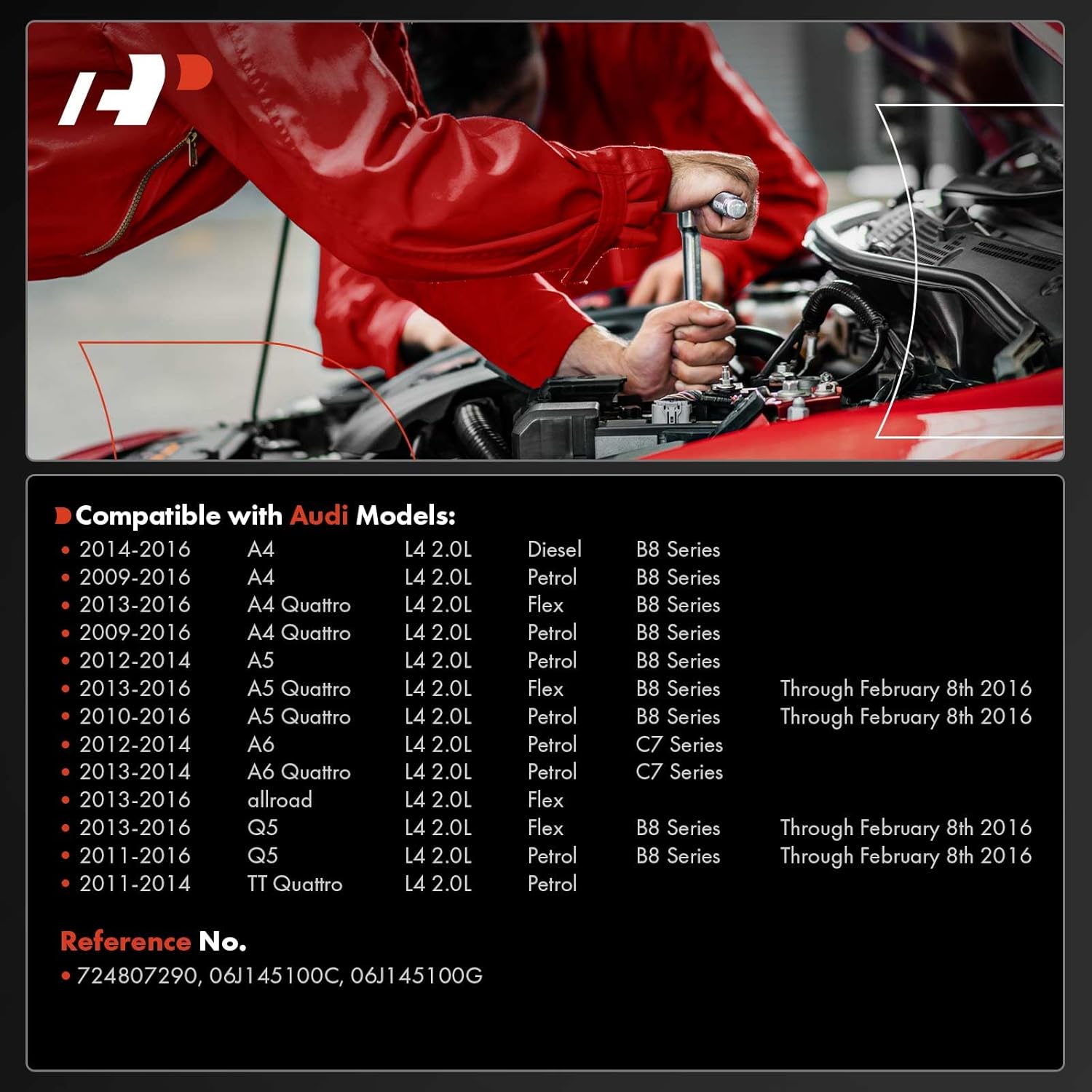 A-Premium Brake Vacuum Pump Compatible with Audi A4/A4 Quattro 2009-2016, A5 2012-2014, A5 Quattro 2010-2016, A6 2012-2014, A6 Quattro 2013-2014, Q5 2011-2016, TT Quattro 2011-2014