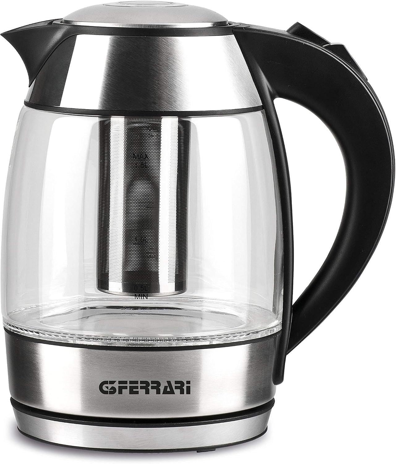 G3 Ferrari G10066 BolleBlu - Hervidor y tetera, 2200 W, 1,8 litros, vidrio, acero