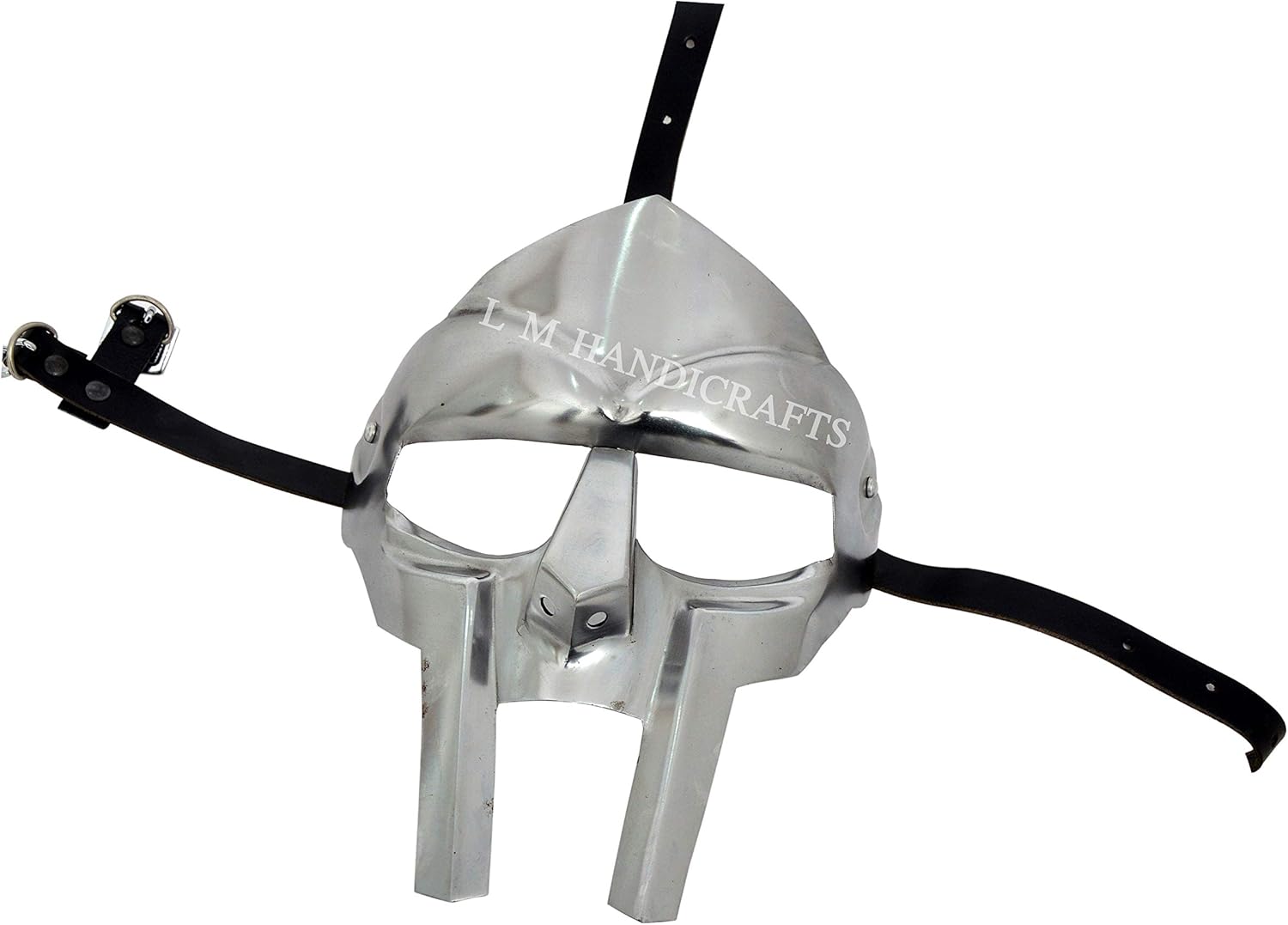 Mf Doom Mask Roman Gladiator Helmet Face Mask MF Doom Medieval Viking MASK Roman Gladiator Helmet Face Mask MF Doom Viking MASK Silver - Image 3
