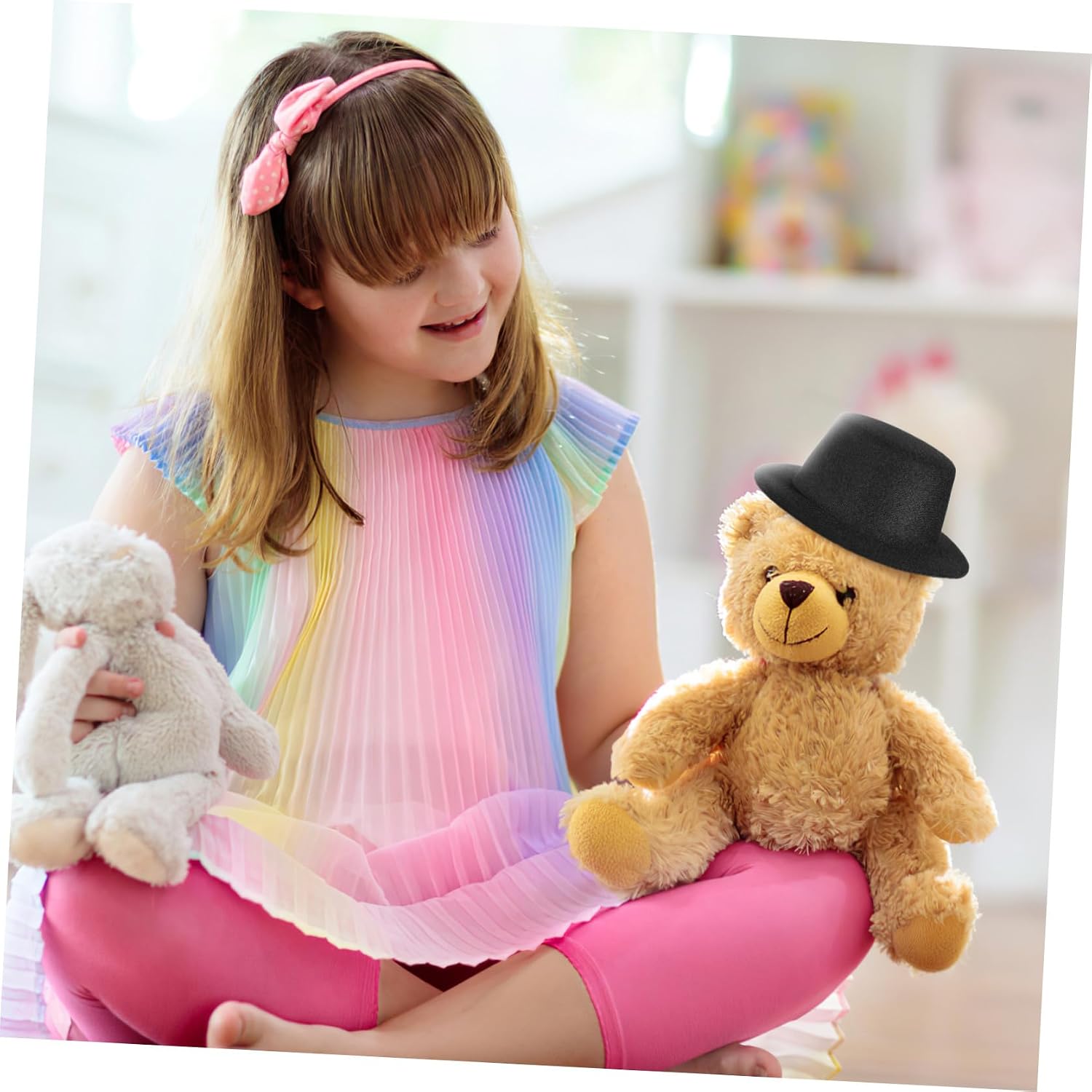 HANABASS 4-Piece Snowman Hat Decor Set - Fabric Doll Hats for DIY Christmas Crafts, Holiday Ornaments & Winter Decorations