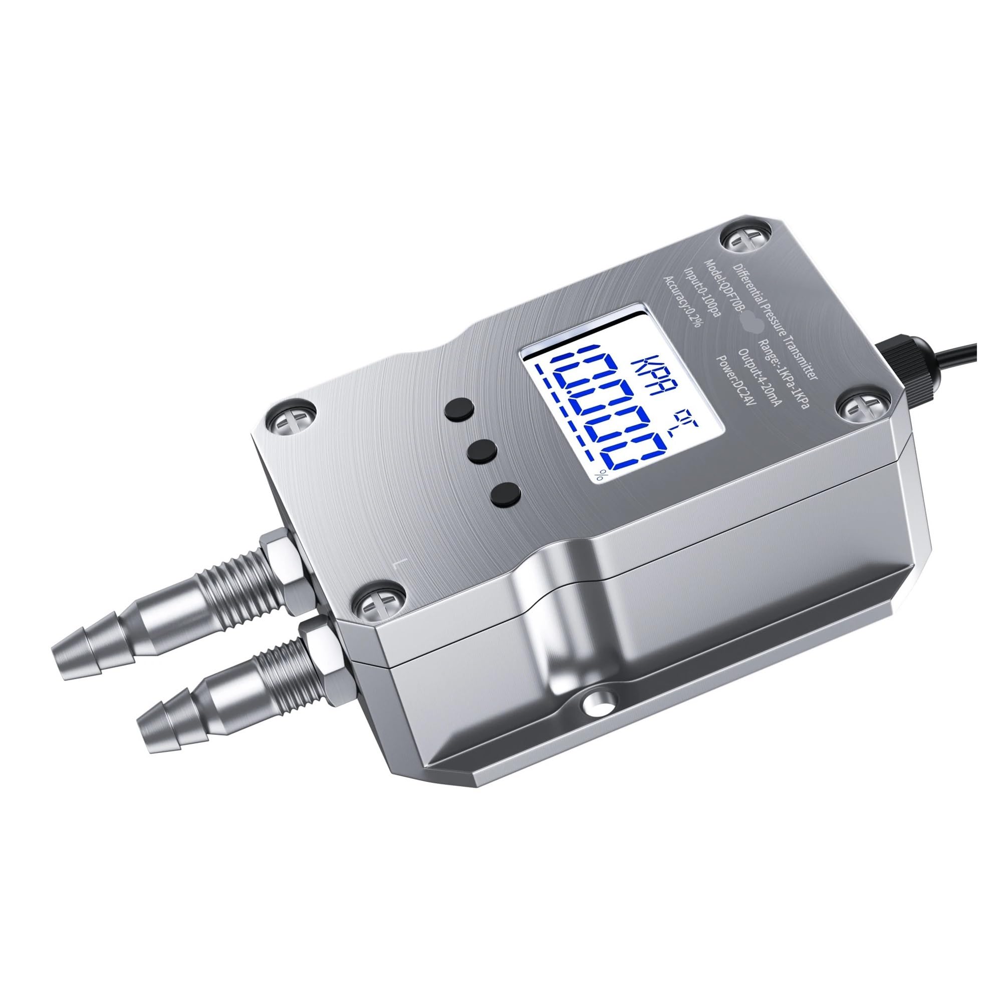 Trasmettitore di pressione differenziale Trasmettitore sensore di pressione differenziale 4-20mA 0-10V 0-5V RS485 Misuratore di pressione differenziale 0-10Kpa 0-5Kpa 0-100pa 0-50pa(0-5V,0-1Kpa)