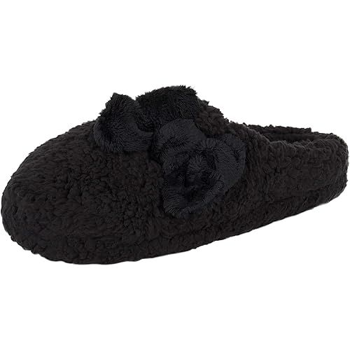 Jessica Simpson Women's Plush Marshmallow Slide on House Slipper Clog with Memory Foam