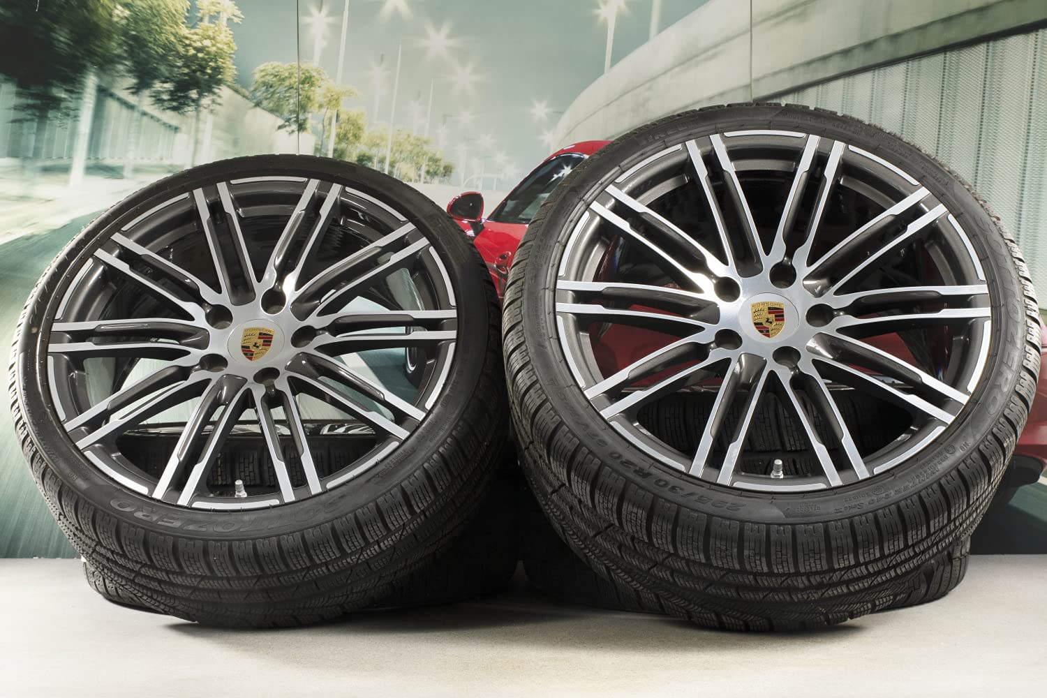 Kompatybilny z Porsche 911 991.2 Turbo 20" zimowymi kołami zestaw "Turbo" DOT/rok prod. 2017, 6 mm