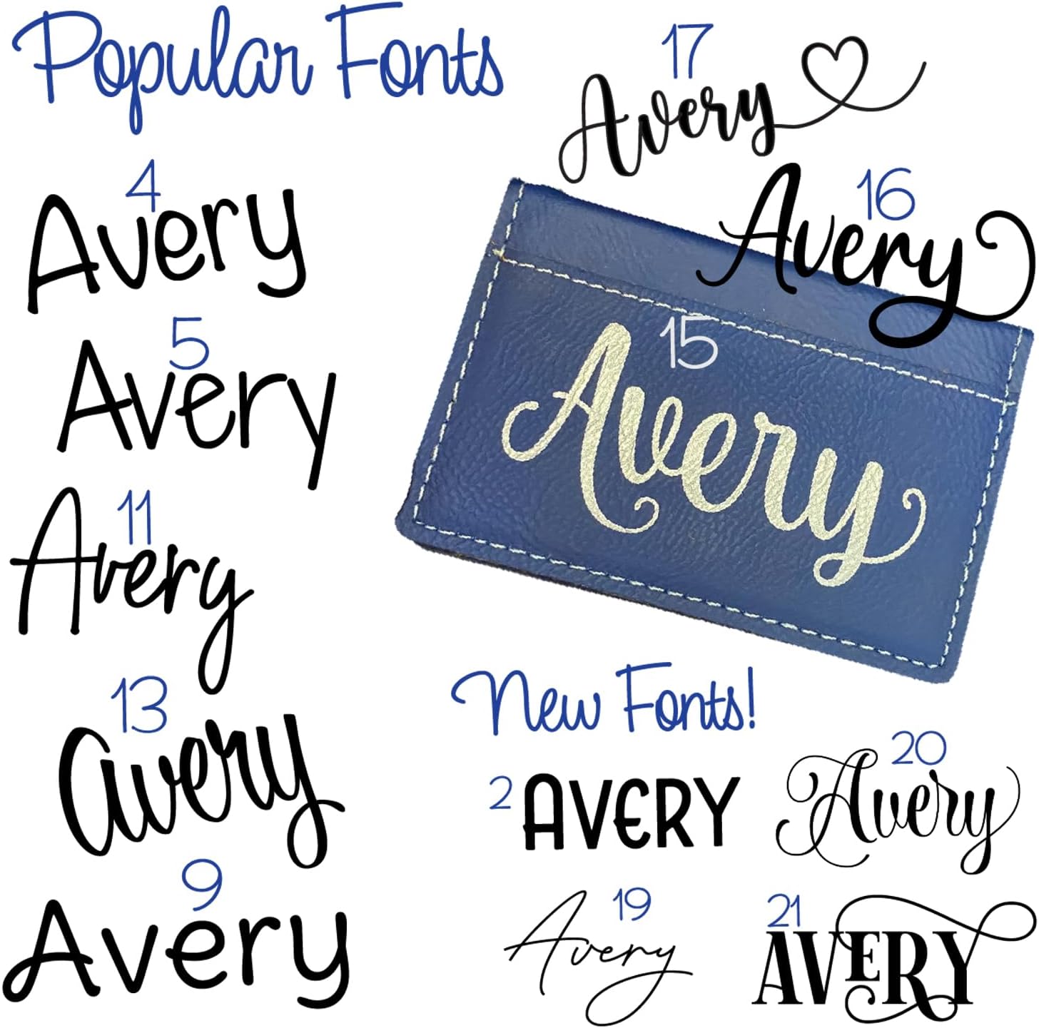 Pawtastic Designs Keychain Wallet with Name Personalized ID Card Holder Custom Engraved Vegan Leather (Choice of Color)