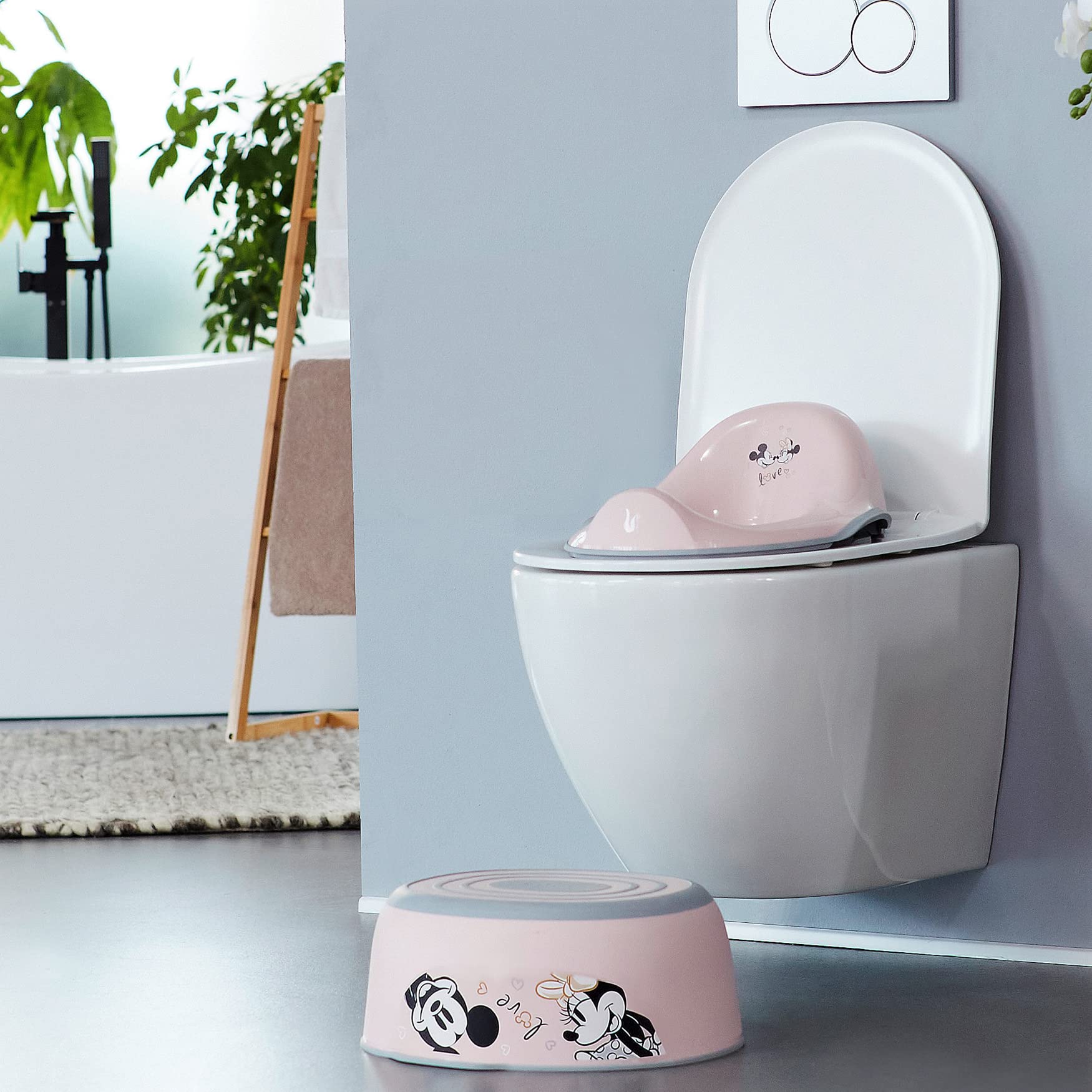 keeeper Minnie Nocnik dziecięcy deluxe 4 w 1, Nocnik + Nakładka sedesowa + Taboret + Dozownik na chusteczki nawilżane, Od ok. 18 miesięcy do ok. 4 lat, Kasimir, Różowy
