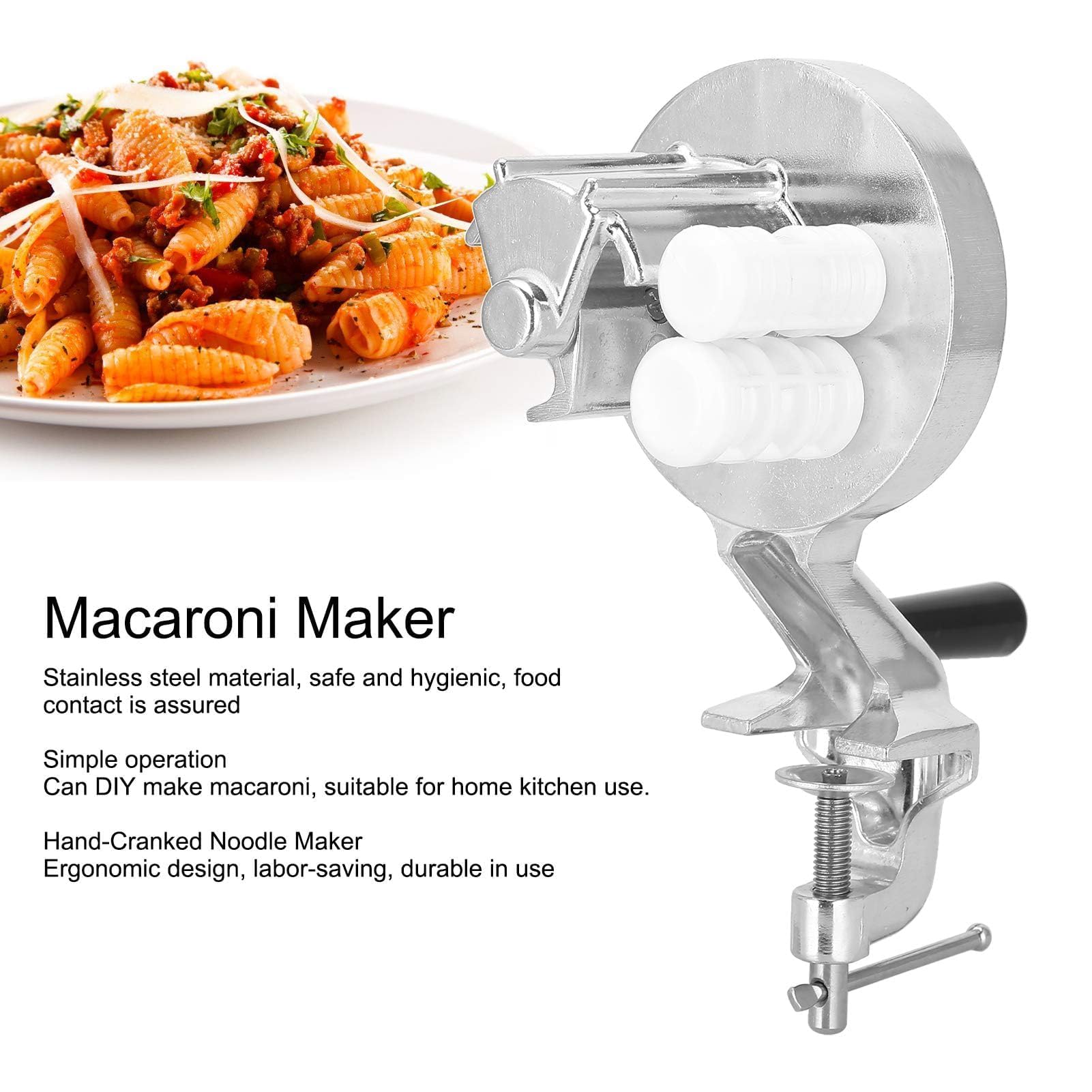 Nudelmaschine für frische Pasta, tragbarer Cavatelli & Gnocchi Maker mit einstellbarer Dicke, machen Spaghetti, Fettuccine, Nudeln zu Hause