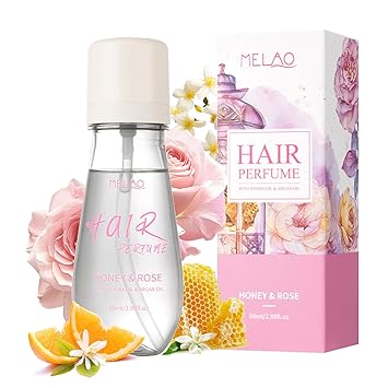 Hair Perfume,Honey & Rose Hair Perfume with Jojoba Oil & Argan Oil for Dry Damaged Hair,Nourish Hair and Shine,Reduce Split Ends and Fight Frizz,Hair Perfume for Women Long Lasting / 2.98 Fl.Oz