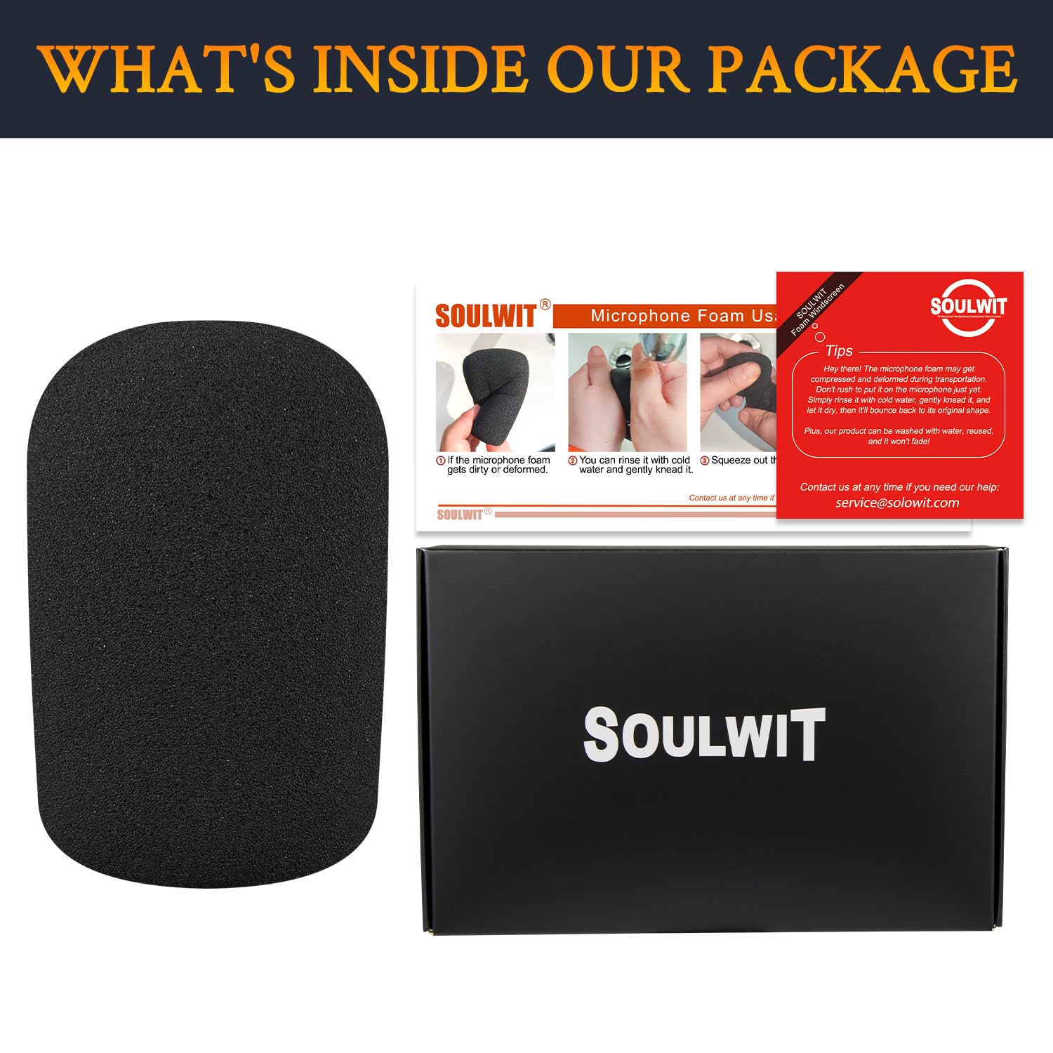 SOULWIT Microphones Pop Filter for HyperX QuadCast 2 - USB (Does Not Fit QuadCast 2S), Protective Mic Cover Windscreen Foam - Black - Image 3