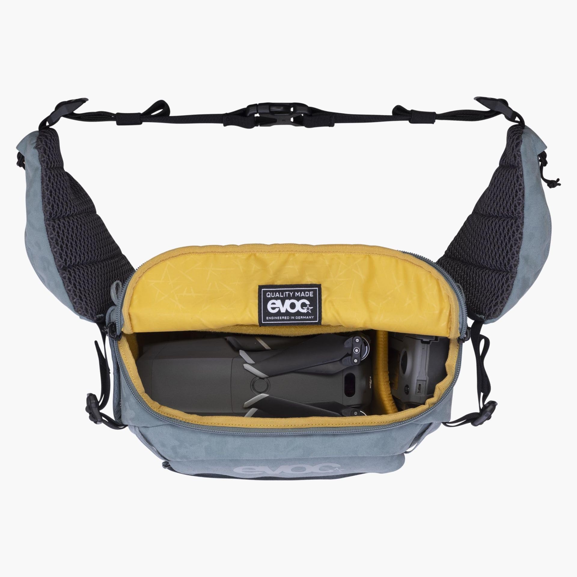 EVOC HIP PACK CAPTURE 6, torba biodrowa (wydajna wentylacja pleców, elastyczne kieszenie boczne, przegródki organizacyjne, wymiary: 14 x 20 x 31 cm, pojemność: 6 l), stalowa
