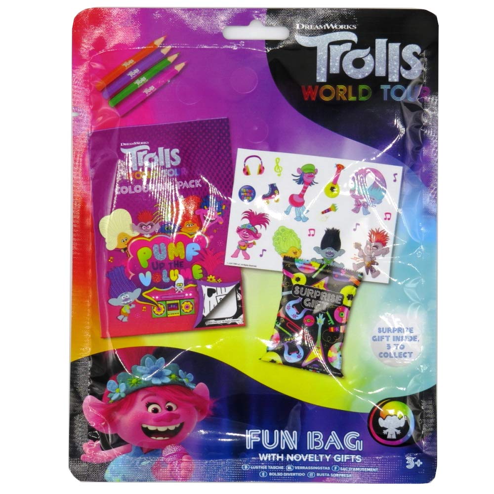 RMS International Trolls World Tour Colouring Fun Bag with Surprise Gift