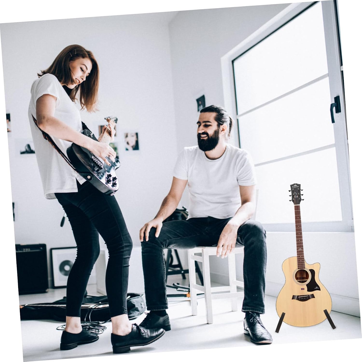 Foldable Violin Holder Stand Vertical Support for Indoor Outdoor Use Lightweight Reinforced Ergonomic Design Compact Storage Violin Support Rack