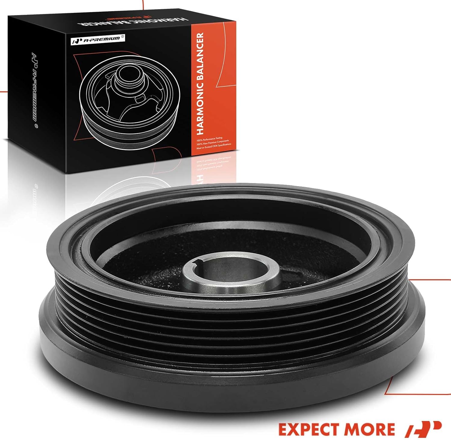 A-Premium Engine Harmonic Balancer Crankshaft Pulley Compatible with Toyota Camry 2012-2019, Highlander 2009-2017 2019, Sienna 2011-2013, Avalon, Venza & Lexus ES300h & Scion tC, L4 2.5L 2.7L