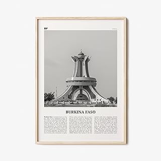 Burkina Faso Print Black And White, Burkina Faso Wall Art, Burkina Faso Poster, Burkina Faso Photo, Burkina Faso Wall Decor, Africa #40