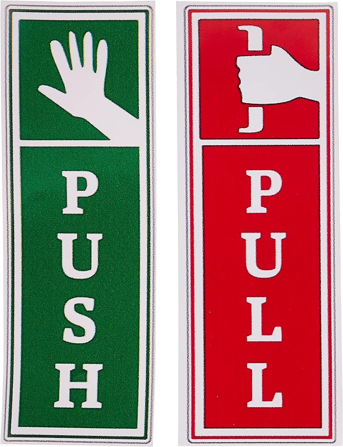 BPAPush & Pull Sign Laminated Glossy Doors Sticker,6in
