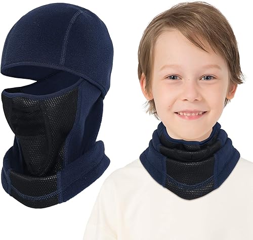 Pasamontañas para niños a prueba de viento, máscara de esquí para invierno, cálido para clima frío, para niños y niñas