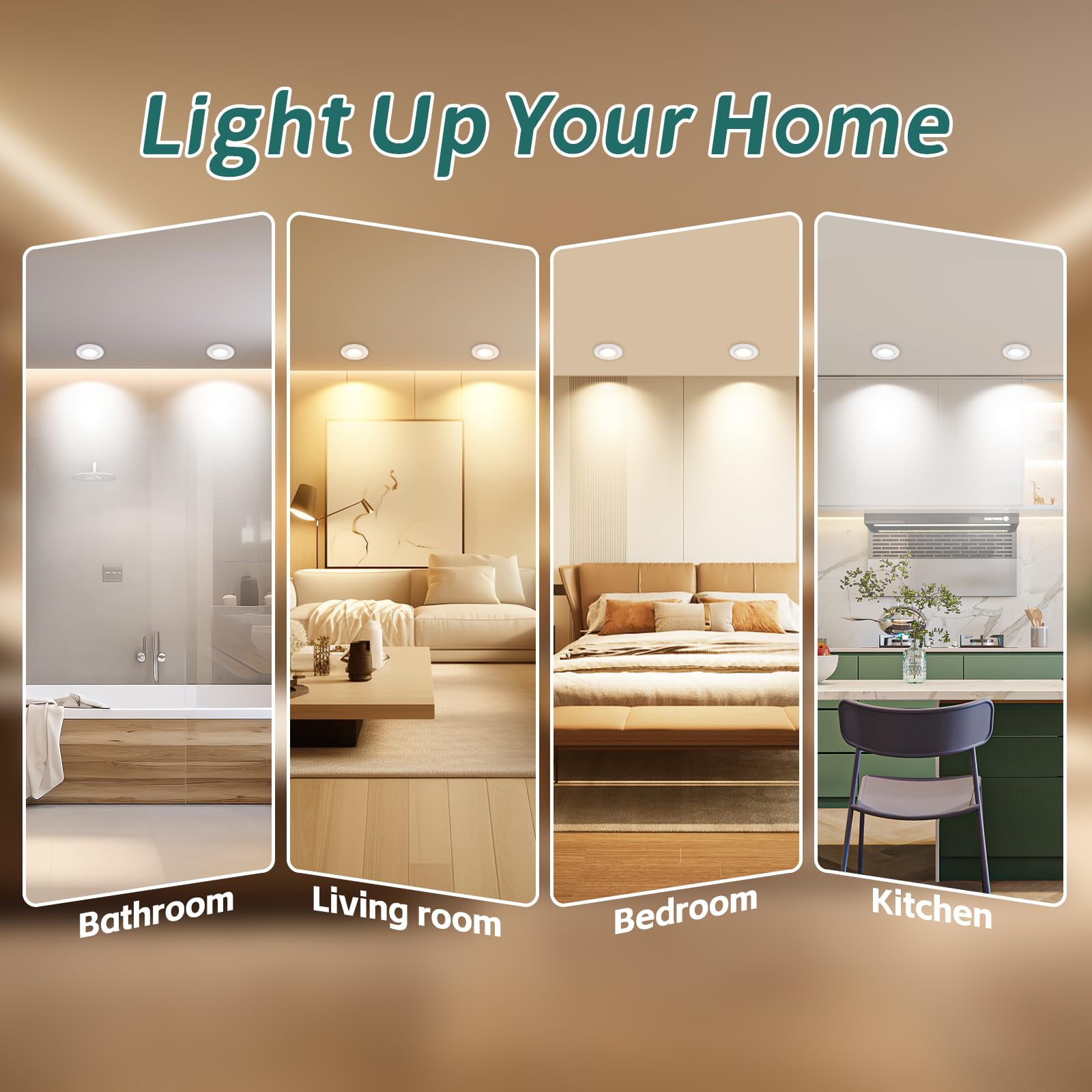 Foco LED Empotrable 230 V Regulable IP44 3CCT Orientable 45° 6PCS Blanco | KYOTECH 5W 550LM Downlight Techo Empotrable LED de 30mm Ultraplanos 68-75mm 3000K 4000K 6500K para Baño Salón