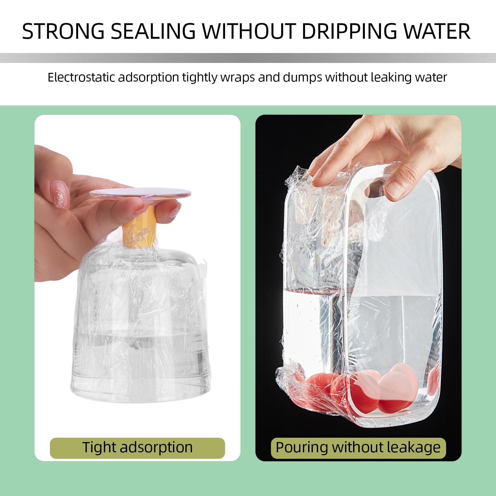 ATOMUS 2 Rolls Self Adhesive PE Food Grade Cling Film 0.015mm Clear Pallet Wrap 30cmx30m for Tattoo Armrest Instrument Supplies Tattoo Wrap Skin Aftercare Film