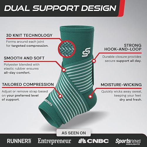 Miniatura 2 de SS SLEEVE STARS - Tobillera para alivio de esguince de tobillo, fascitis plantar y tendinitis de Aquiles, soporte de tobillo unisex, con correa,