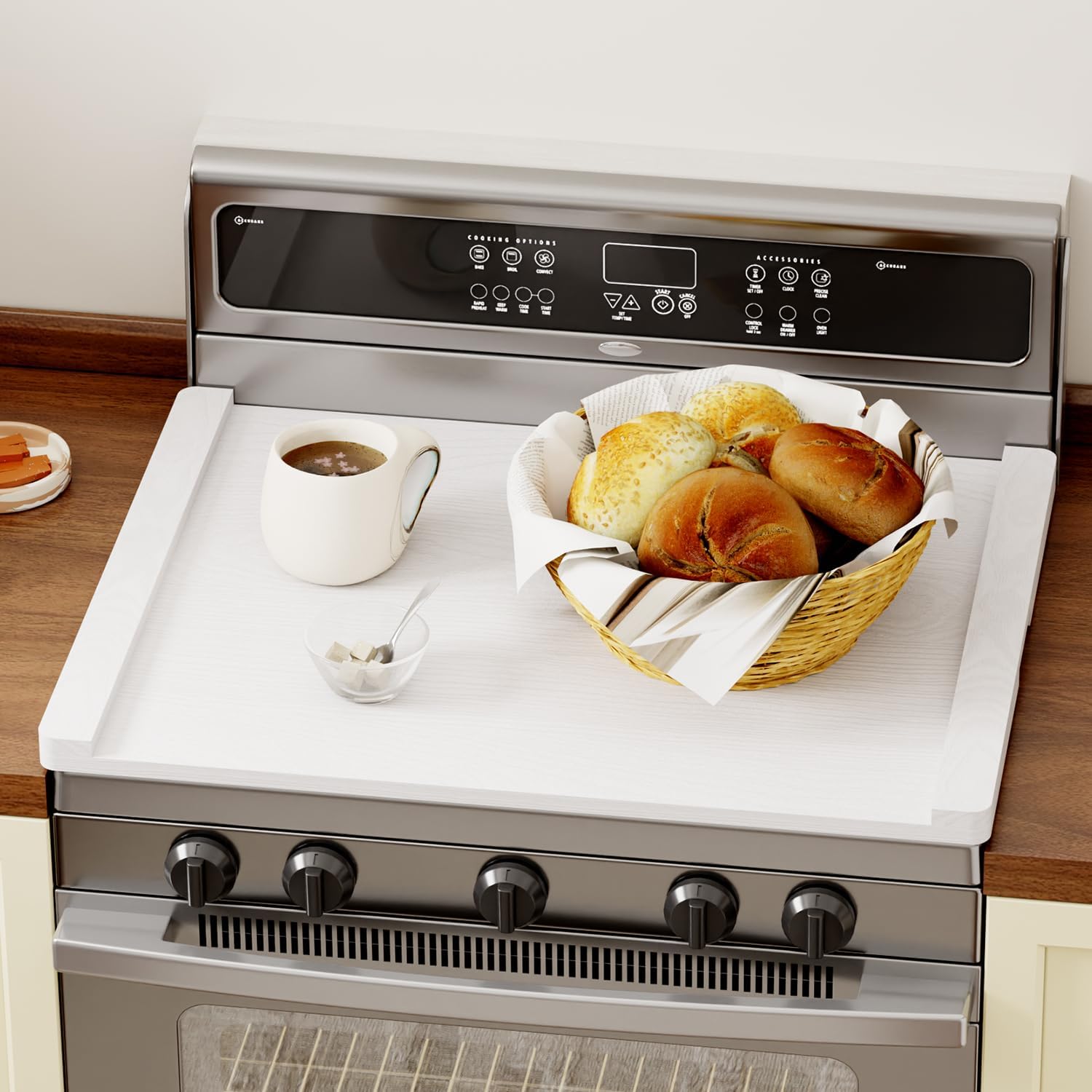 Noodle Board Stove Covers, Stove Top Covers For Electric 30″L X 22″W, Stove Top Covers For Gas Burners, Sink Cover For Counter Space, Durable Easy Clean Countertops, Farmhouse Decor Tray