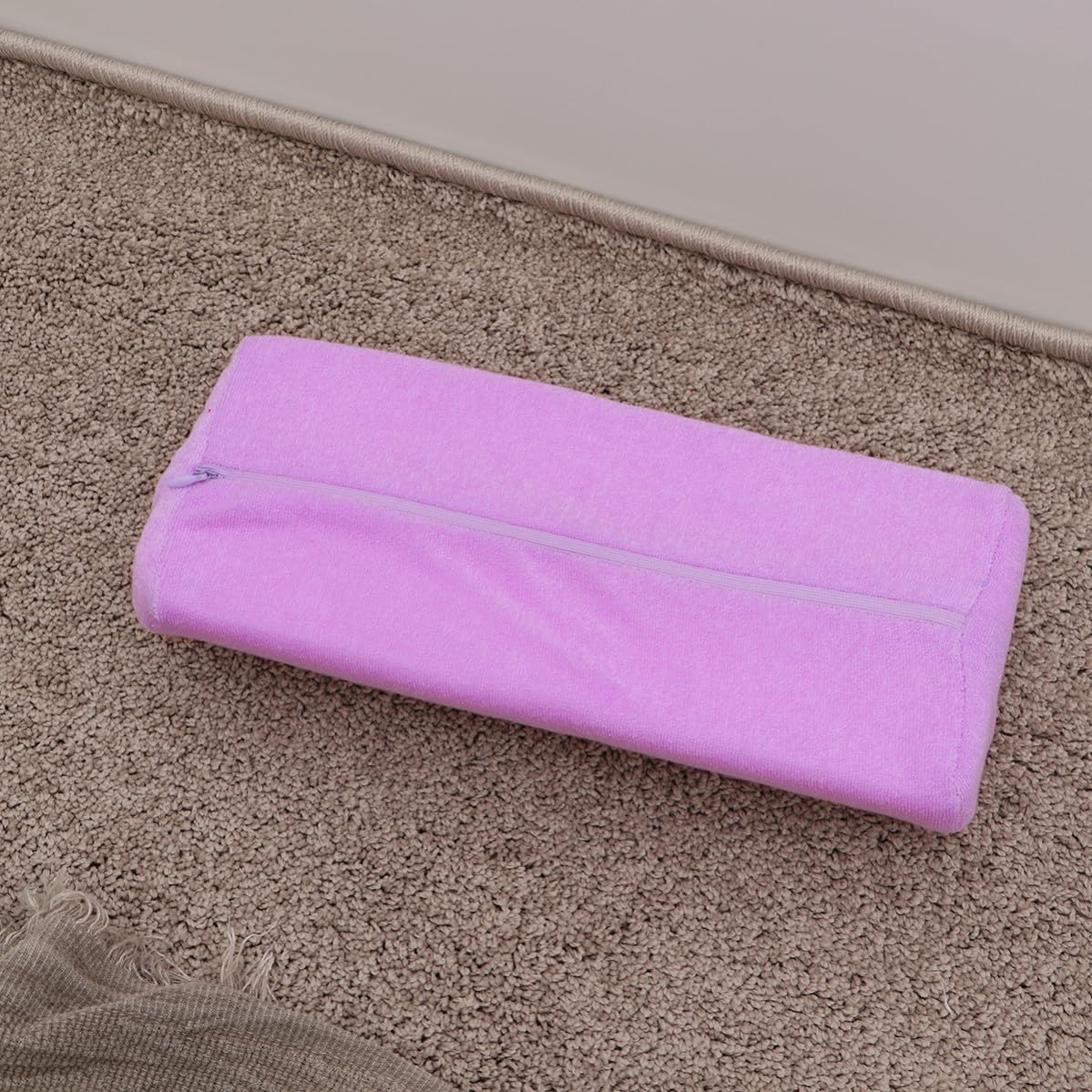 Lavender Plush Manicure Hand Pillow for Salon Wrist Support
