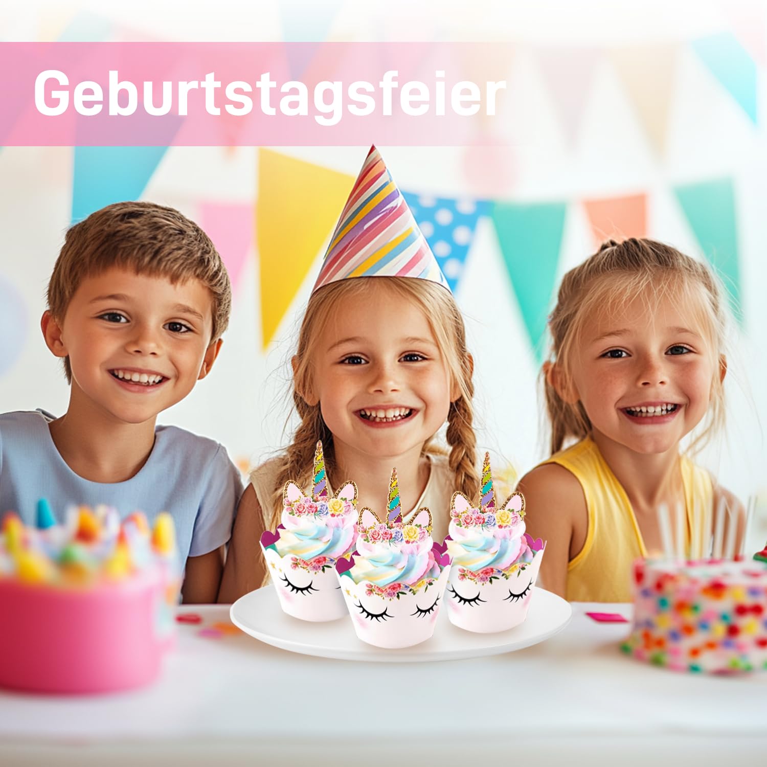 24 Stück Einhorn Cupcake-Deko – Niedliche Topper & Wrapper Für Kindergeburtstage & Feste