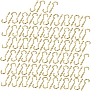 Lon0167 New 3.7mm Dia Featured Thread 45mm Length Reliable Efficacy Iron Brass Plated Self-Tapping Screw Hook 100pcs(id:409 9f 69 3f0)