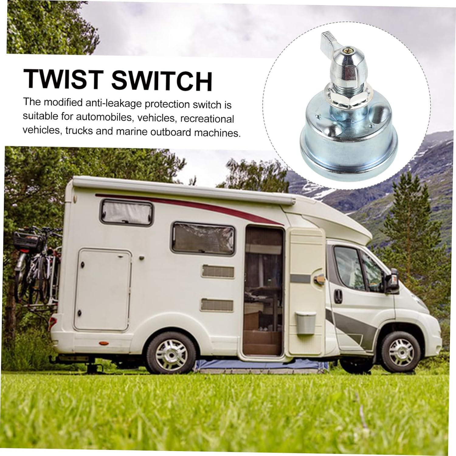Gatuida Vehicle Battery Disconnect Switch Rotary Kill Switch for Rv Boat Truck Trailer Prevent Electrical Leakage Battery Isolator for Automotive Applications